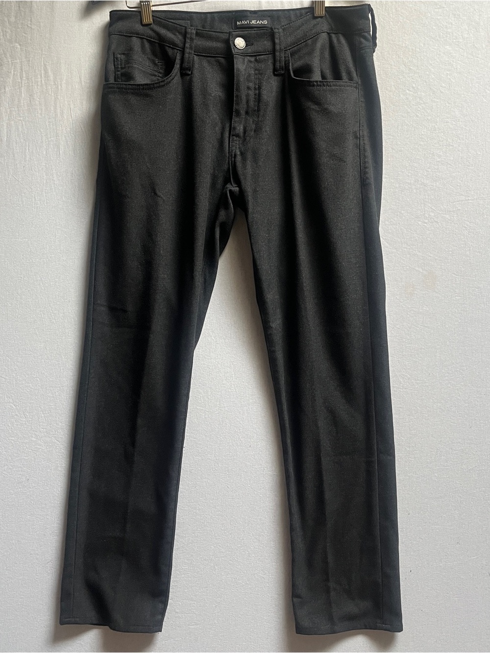 Mavi Mens Black Straight Leg Jeans Pants Size 33x32 Classic Fit